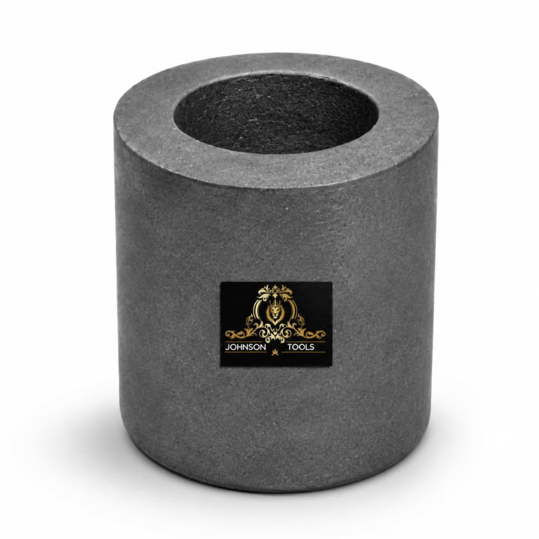 Johnson Tools 40x40mm Carbon Crucible for Casting, Melting, Refining Gold, Silver, Copper, Aluminium, Brass