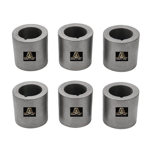 Johnson Tools 35X35mm Graphite Carbon Crucible for Casting, Melting, Refining Gold, Silver, Copper, Aluminium,Brass, Led, Scrap, Jewellery (pack of 6 pcs)