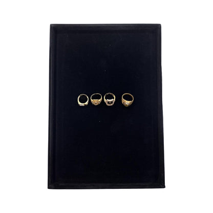 Johnson Tools Black Jewellery Display Organizer Tray/Beading Tray (pack of 2) for Gold and Silver Jewelry Display