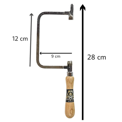 Johnson Tools Aven jewelers Hand Saw Frame with 120pcs of Blades and 2 Extra Adjustable Thumb Screws for Gold, Platinum, Silver and Other Metal Cutting Works