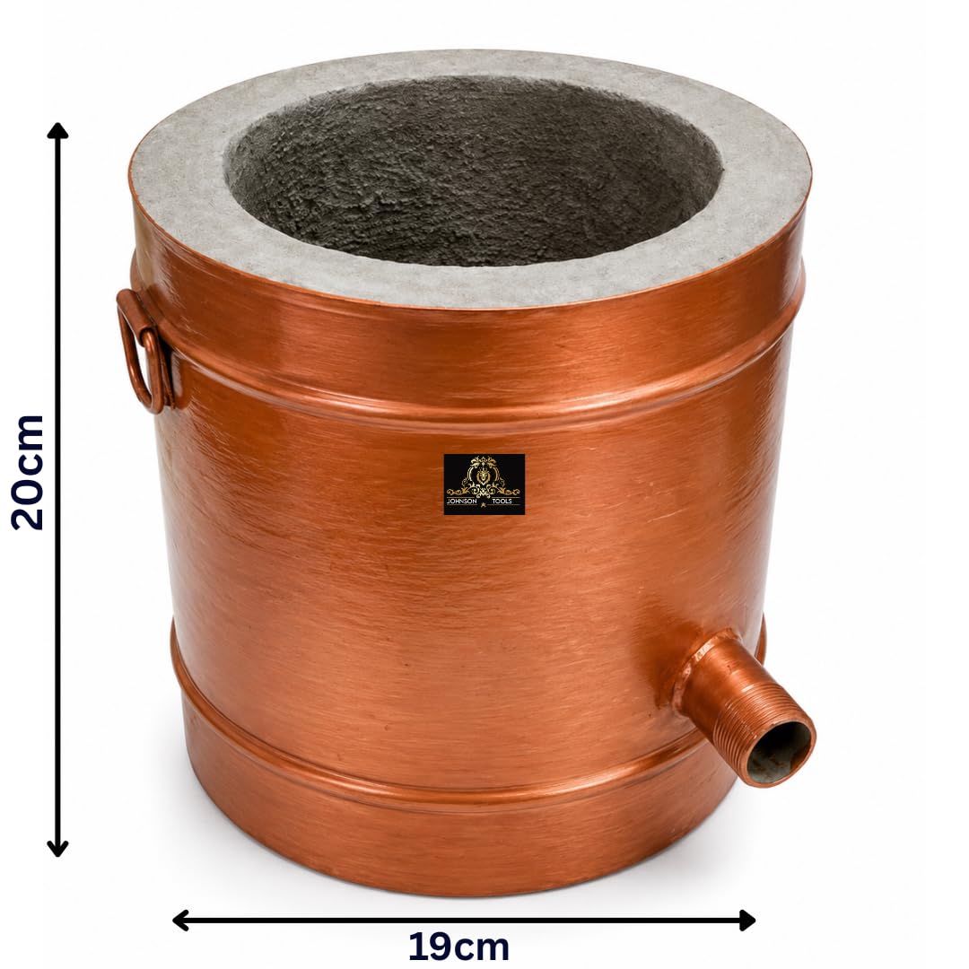 Johnson Tools 3kg Capacity Gas Melting Furnace/Desi Bhatti For Melting Silver, Brass, Aluminum (Crucible Not Included)