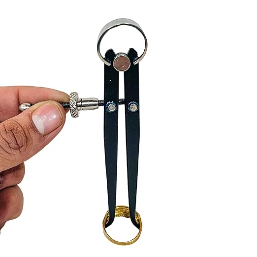 Johnson Tools Aven Spring Adjustable Inside Compass Divider 4" Fine Point Black Powder Coated Precision Measuring for Jewellery Marking, Scribing, Craftsman, Architect, Artist, Carpenter, Model Making