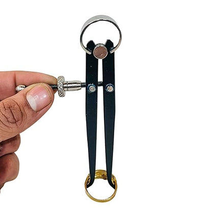 Johnson Tools Aven Spring Adjustable Inside Compass Divider 4" Fine Point Black Powder Coated Precision Measuring for Jewellery Marking, Scribing, Craftsman, Architect, Artist, Carpenter, Model Making