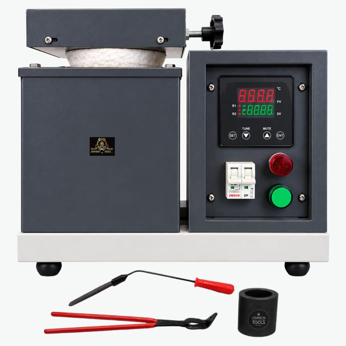 Johnson Tools 1Kg Melting Furnace - Electric Furnace for Gold and Silver Jewelry Melting | Ivory Grey Color Melting Machine