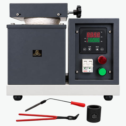 Johnson Tools 1Kg Melting Furnace - Electric Furnace for Gold and Silver Jewelry Melting | Ivory Grey Color Melting Machine