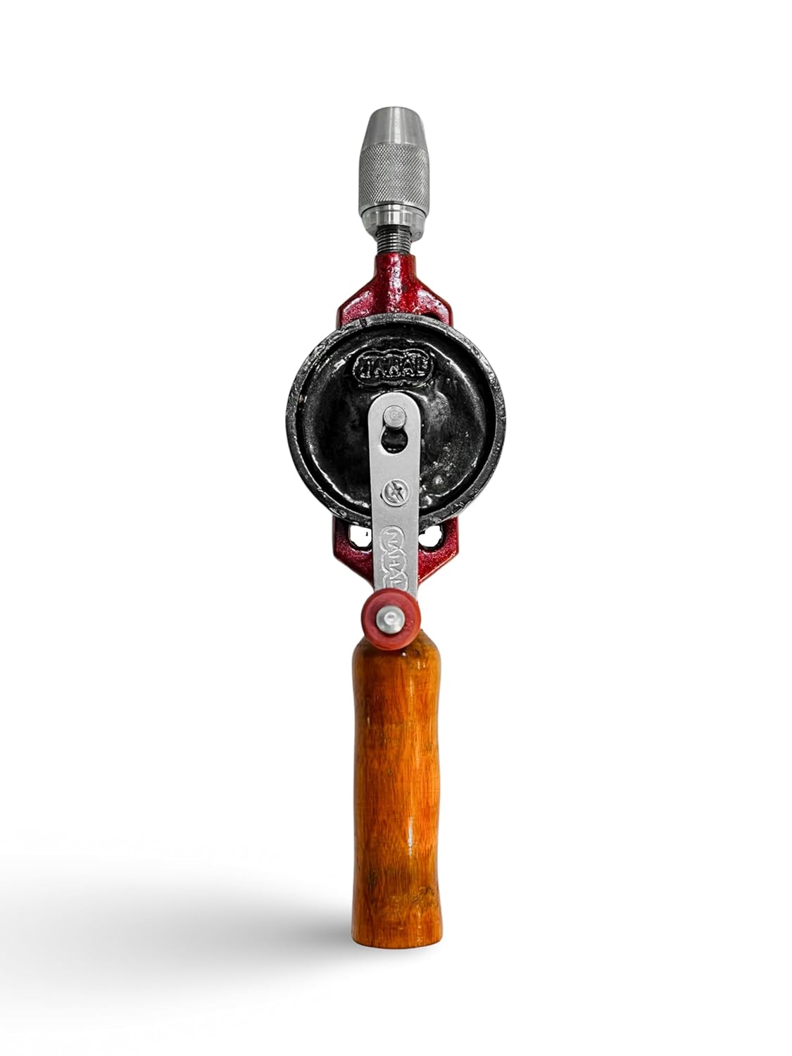 Johnson Tools Nahal 1/4'' Hand Drill Machine with Wooden Handle (Color - Red, Size - 6mm)