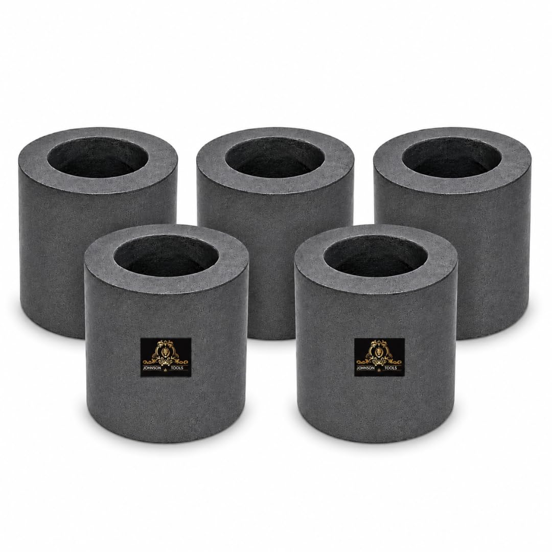 Johnson Tools 35x35mm Carbon Crucible for Casting, Melting, Refining Gold, Silver, Copper, Aluminium, Brass