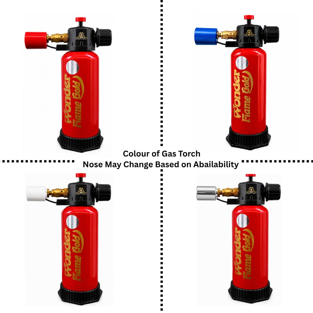 Johnson Tools Wonder Refillable Butane Torch with Adjustable Flame, Piezo Ignition Used as Gold and Silver Soldering, Brazing, Culinary Torch (Gas Not Included)