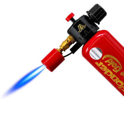 Johnson Tools Wonder Refillable Butane Torch with Adjustable Flame, Piezo Ignition Used as Gold and Silver Soldering, Brazing, Culinary Torch (Gas Not Included)