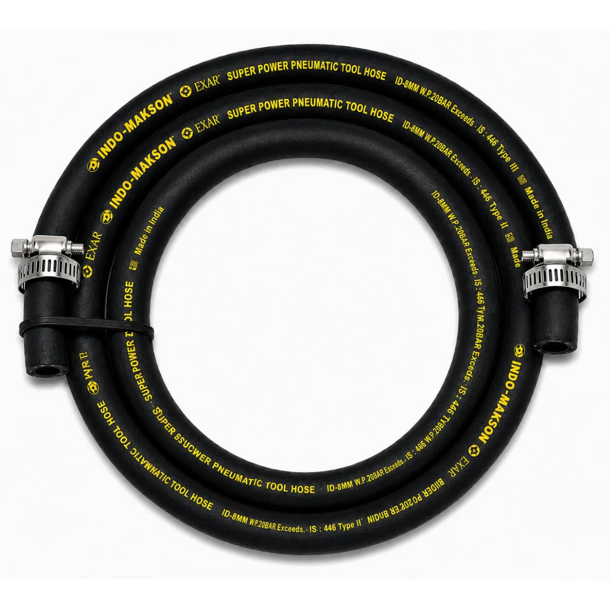 Johnson Tools Dunlup LPG Rubber Hose Gas Pipe (is Mark) for High Pressure Works (Not for Domestic Use)