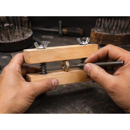 Johnson Tools Rectangular Ring Clamp With Double End Holder For Jewellery Making and Other Purposes 4"