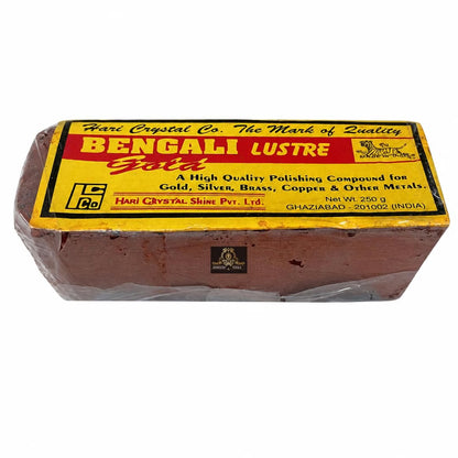 Johnson Tools Metal Polishing Bengali Compound Lustre Bar for Polishing Cleaning Abrasive Finishing Stropping Buffing on Copper, Brass, Silver, Gold, Platinum
