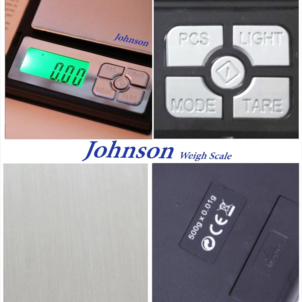 Johnson Tools Notebook Jewellery Weighing Scale-600Gmx10Mg(0.01G) Digital Weight Measuring Machine For Gold&Silver. Pocket Notebook Scale For Homes,Kitchens,Labs&Professional Uses. Pan Size (9Cmx12Cm)