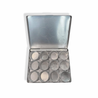 Johnson Tools Multi Utility 12 Removable Round Small Aluminum Containers or Storage Box Organizer