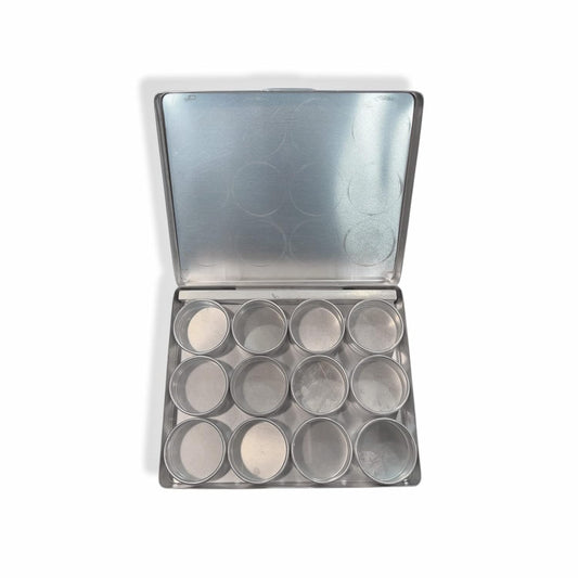 Johnson Tools Multi Utility 12 Removable Round Small Aluminum Containers or Storage Box Organizer