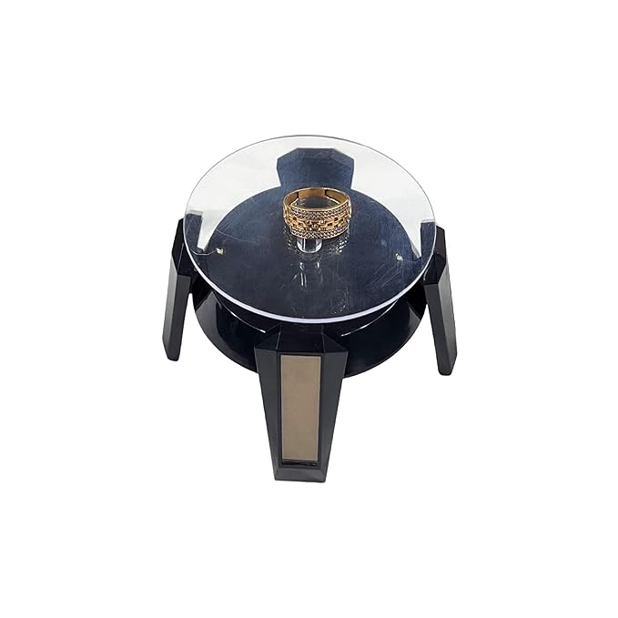 Johnson Tools Solar Powered Rotating Jewellery Ring Bracelet Mobile Phone Watch Display Stand Long Leg Model with LED lights Rotetor (Also Work with Battery)