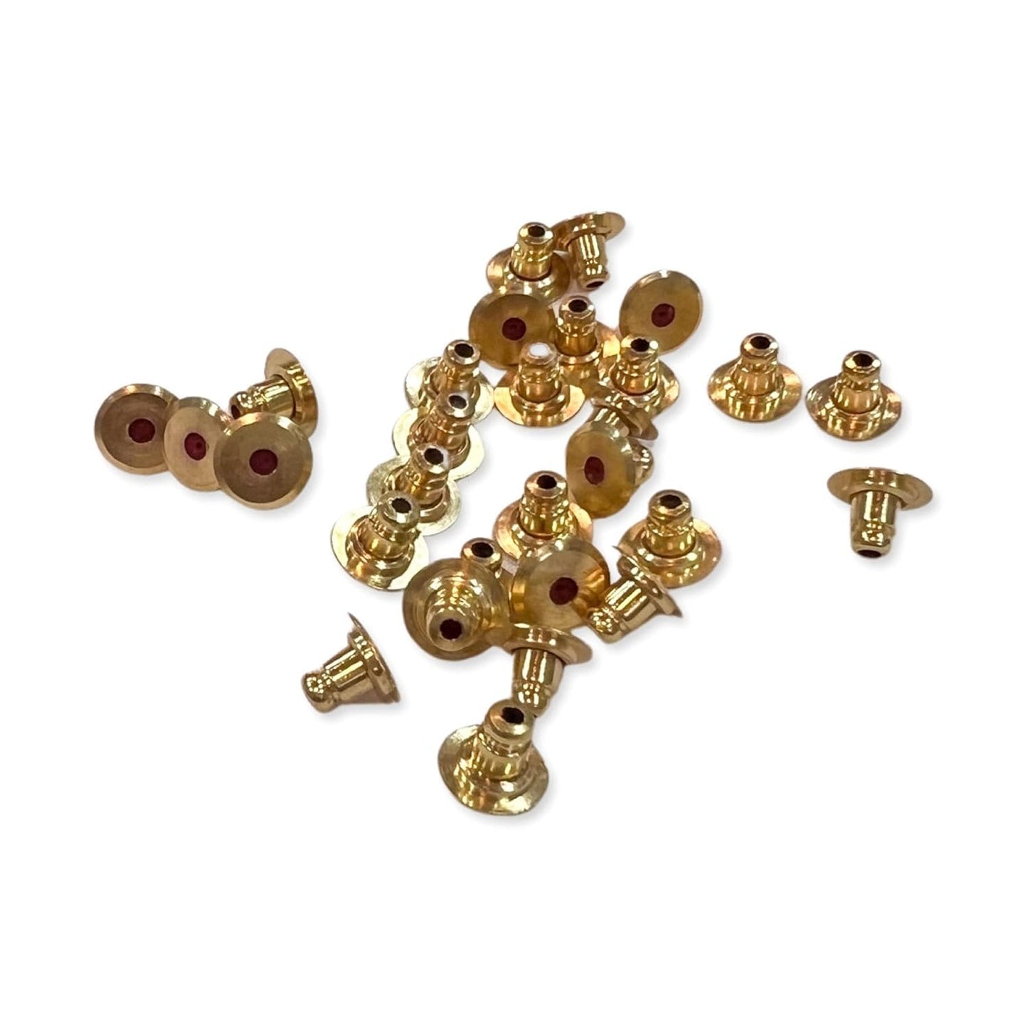 Johnson Tools Brass Bullet Clutch Earring Back or Backings Studs/Push Button for Womens