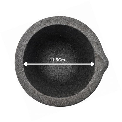 Johnson Tools Clay Graphite Crucible Pot 3no (4kg Capacity) for High Temperature Melting, Casting Refining Gold, Silver, Copper, Brass and Aluminium Metal - Electric or Gas Furnace