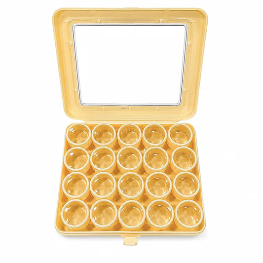 Johnson Tools Multi Utility 20 Removable Round Small Containers or Storage Box Organizer with Glass