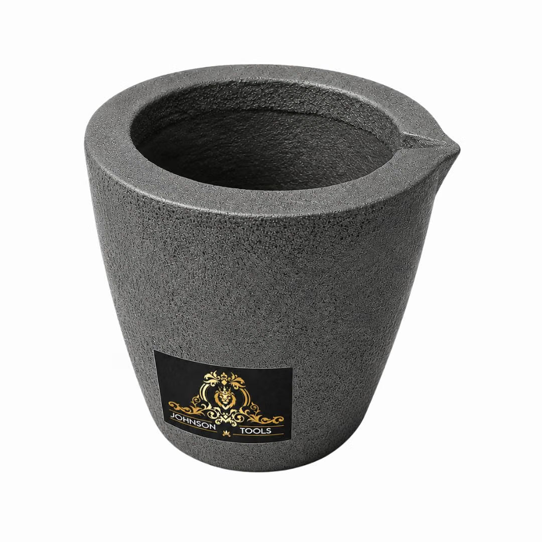 Johnson Tools Casting Clay Graphite Crucible For Gold Silver Copper Brass Aluminum Foundry Furnace Torch Melting