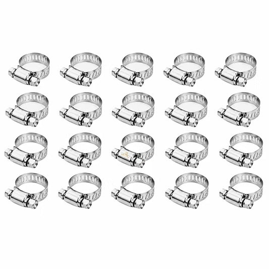 Johnson Tools Adjustable Fuel Petrol Pipe Hose Clips Stainless Steel Spring Clamps Safety Clips(Size - 13 to 19 mm) (30 Pieces)