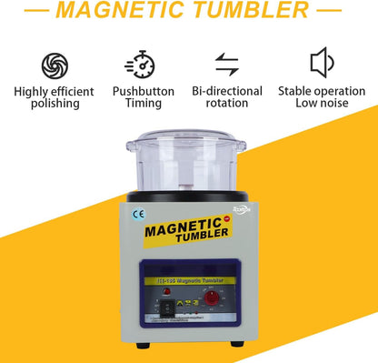 Johnson Tools KT-185 Magnetic Tumbler Polisher for Gold and Silver Jewellery Works (2000 RPM Finisher, 7.3 inch)