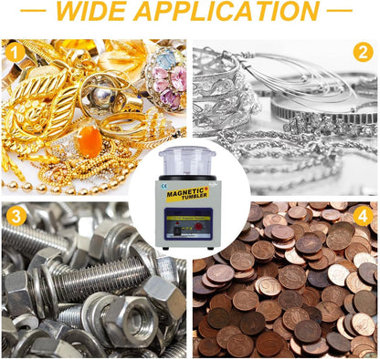 Johnson Tools KT-185 Magnetic Tumbler Polisher for Gold and Silver Jewellery Works (2000 RPM Finisher, 7.3 inch)