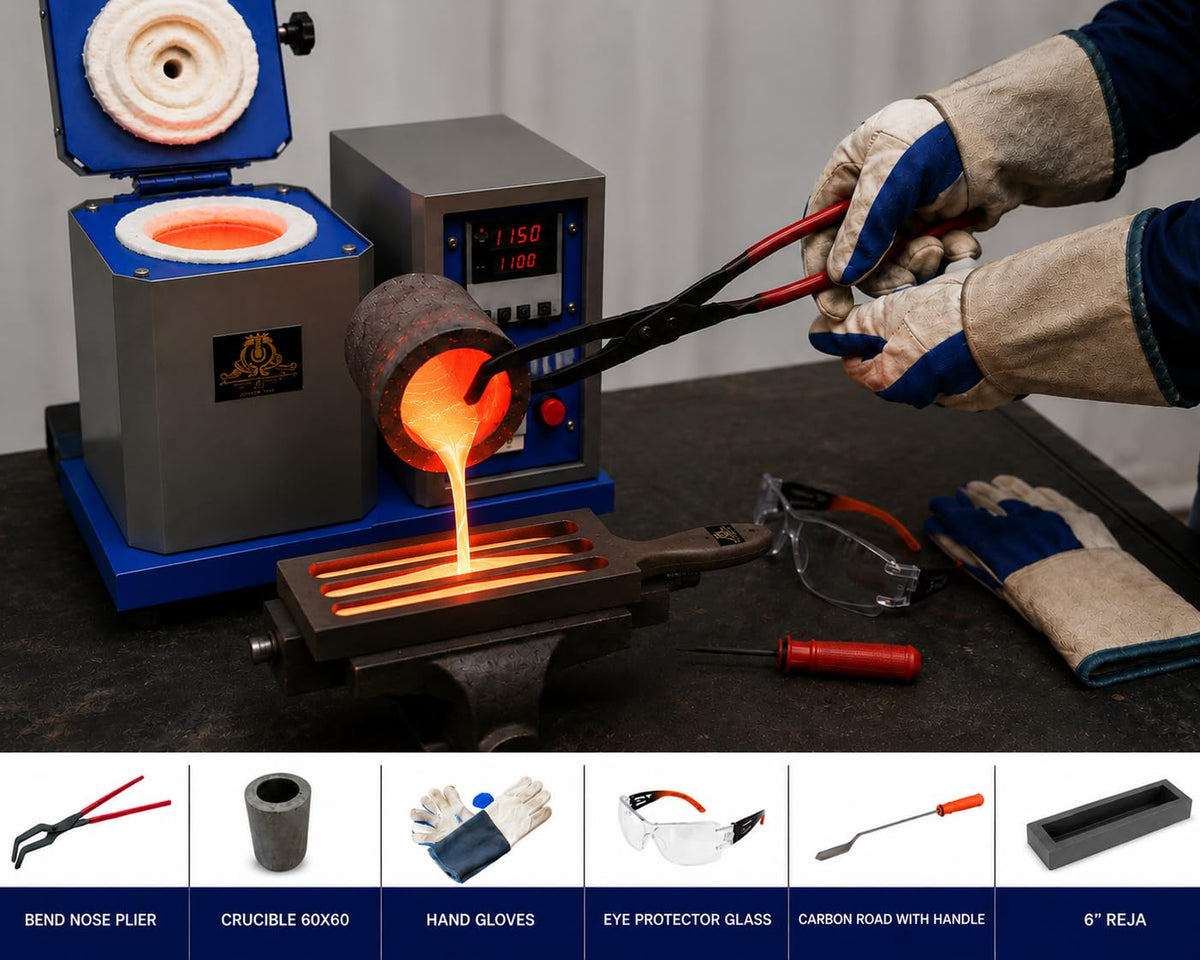 Johnson Tools Technology Melting Furnace For Gold and Silver Jewellery/Other Metal with MCB With Capacity of 2 kg
