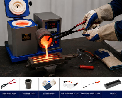 Johnson Tools Technology Melting Furnace For Gold and Silver Jewellery/Other Metal with MCB With Capacity of 2 kg