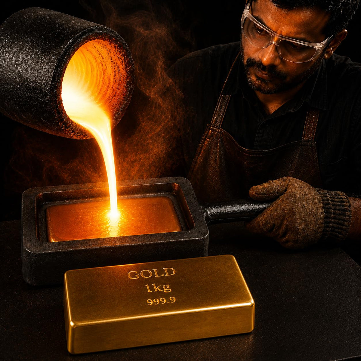 JOHNSON TOOLS Iron Biscuit Ingot Mold For Making 1Kg Gold And Silver Biscuit/Cadbury