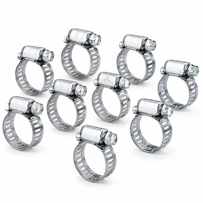 Johnson Tools Adjustable Fuel Petrol Pipe Hose Clips Stainless Spring Clamps(size - 10 to 19mm, Heavy Duty)