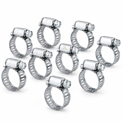 Johnson Tools Adjustable Fuel Petrol Pipe Hose Clips Stainless Spring Clamps(size - 10 to 19mm, Heavy Duty)