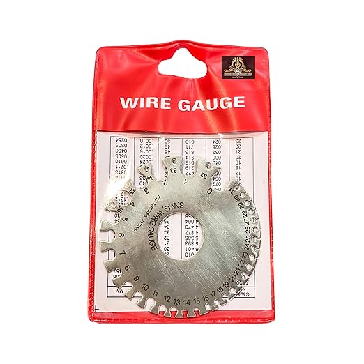 Johnson Tools Stainless Measuring Wire Gauge Round (Silver, Size 1 to 36)