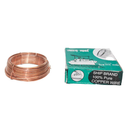 Johnson Tools Pure Shiny Bare Copper Wire of 14 Gauge (2.30 mm) for Jewellery Making, Beading Wire, Craft Work, Earthing, Flower Making, Hobby Crafts and School Crafts Project (5.15 meters approx)