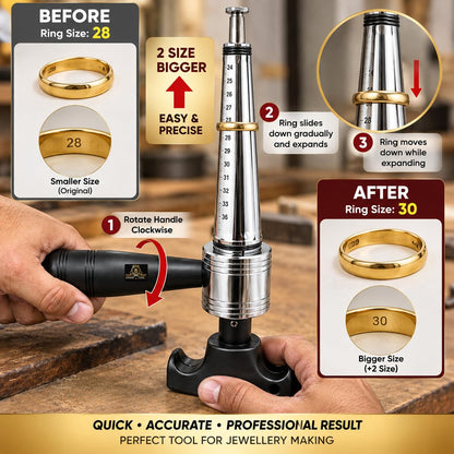 Johnson Tools Ring Enlarger Stick 1 to 14 for Gold and Silver Ring Expanding Works