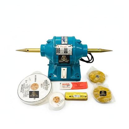 Johnson Tools Polisher Motor Buff Machine/Polish Motor of 0.25 HP for Gold and Silver Jewelry Polishing