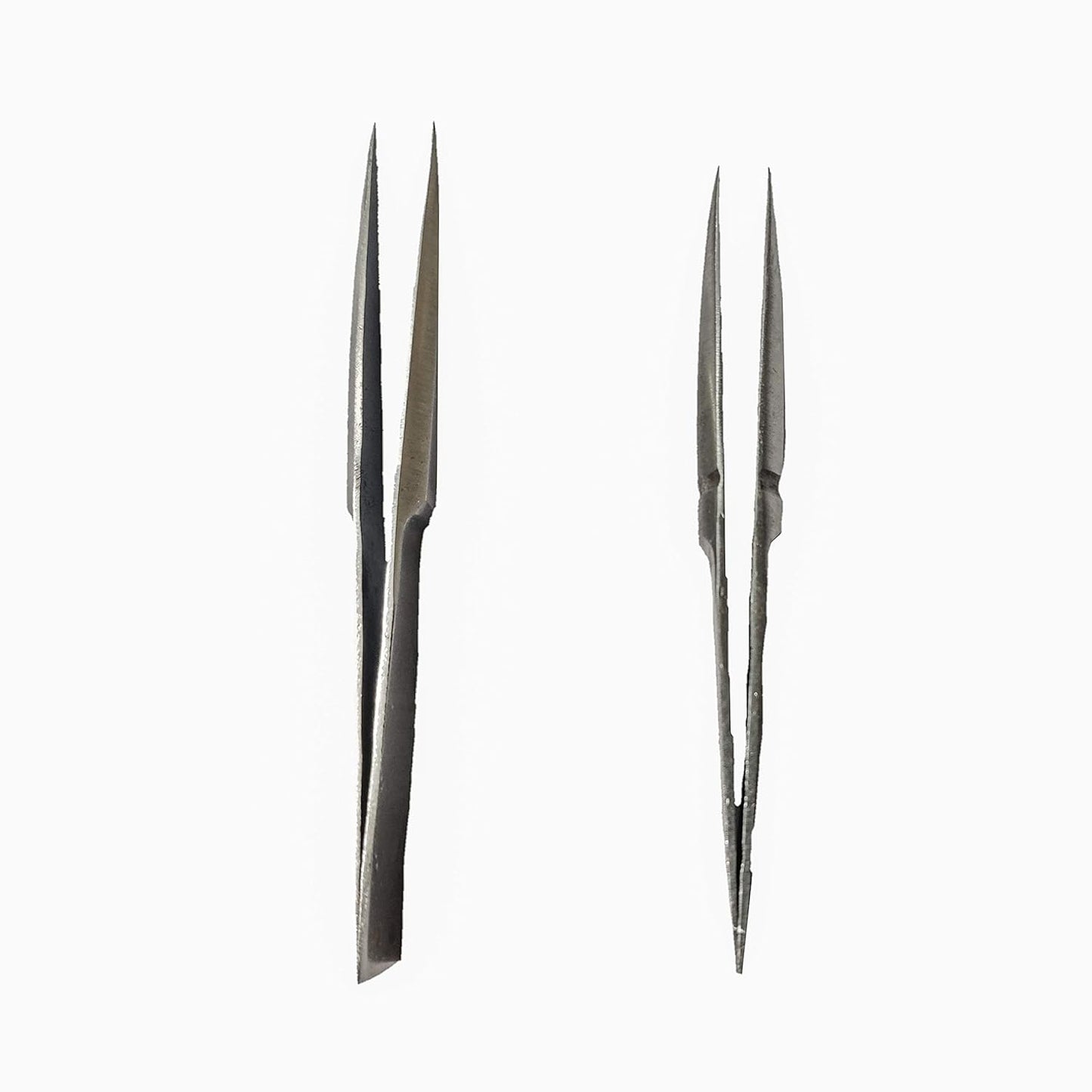 Johnson Tools Thakar Tweezers Iron Chimti (Wide Mouth) for Jewellery Making and Industrial Works (Color - Chrome, 2pcs)