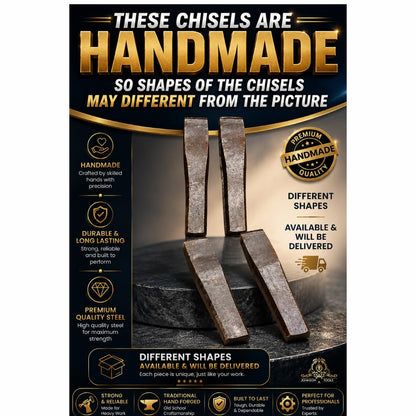 Johnson Tools Handmade Desi Chisel Cheni (150mm) For Gold Silver And Other Metal Bar Cutting, Jewellery Making Goldsmith Hand Tool