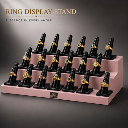 Johnson Tools Ring Display Stand Holder Cone Shaped Showcase Organizer for Gold and Silver Rings
