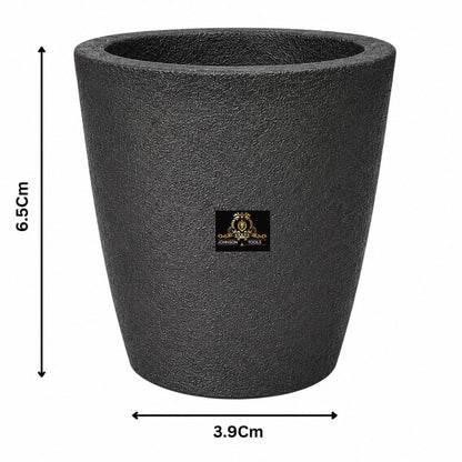 Johnson Tools Clay Graphite Crucible Pot 4no (5.5 to 6kg Capacity) for High Temperature Melting, Casting Refining Gold, Silver, Copper, Brass and Aluminium Metal - Electric or Gas Furnace
