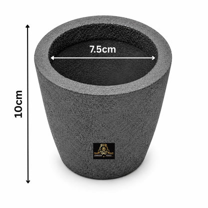 Johnson Tools Clay Graphite Crucible Pot 1.5 Size (2.3kg Approx) for High Temperature Melting, Casting Refining Gold, Silver, Copper, Brass and Aluminium Metal - Electric or Gas Furnace