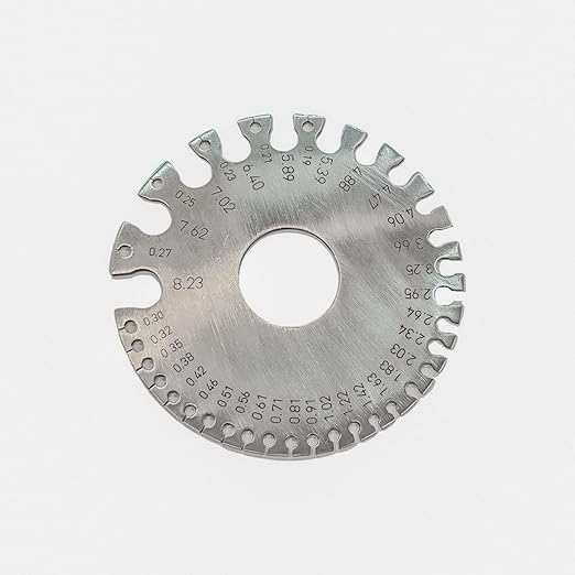 Johnson Tools Stainless Measuring Wire Gauge Round (Silver, Size 1 to 36)