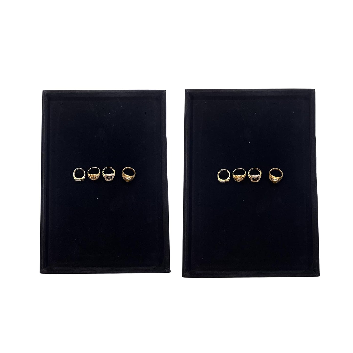 Johnson Tools Black Jewellery Display Organizer Tray/Beading Tray (pack of 2) for Gold and Silver Jewelry Display