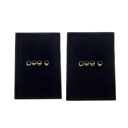 Johnson Tools Black Jewellery Display Organizer Tray/Beading Tray (pack of 2) for Gold and Silver Jewelry Display
