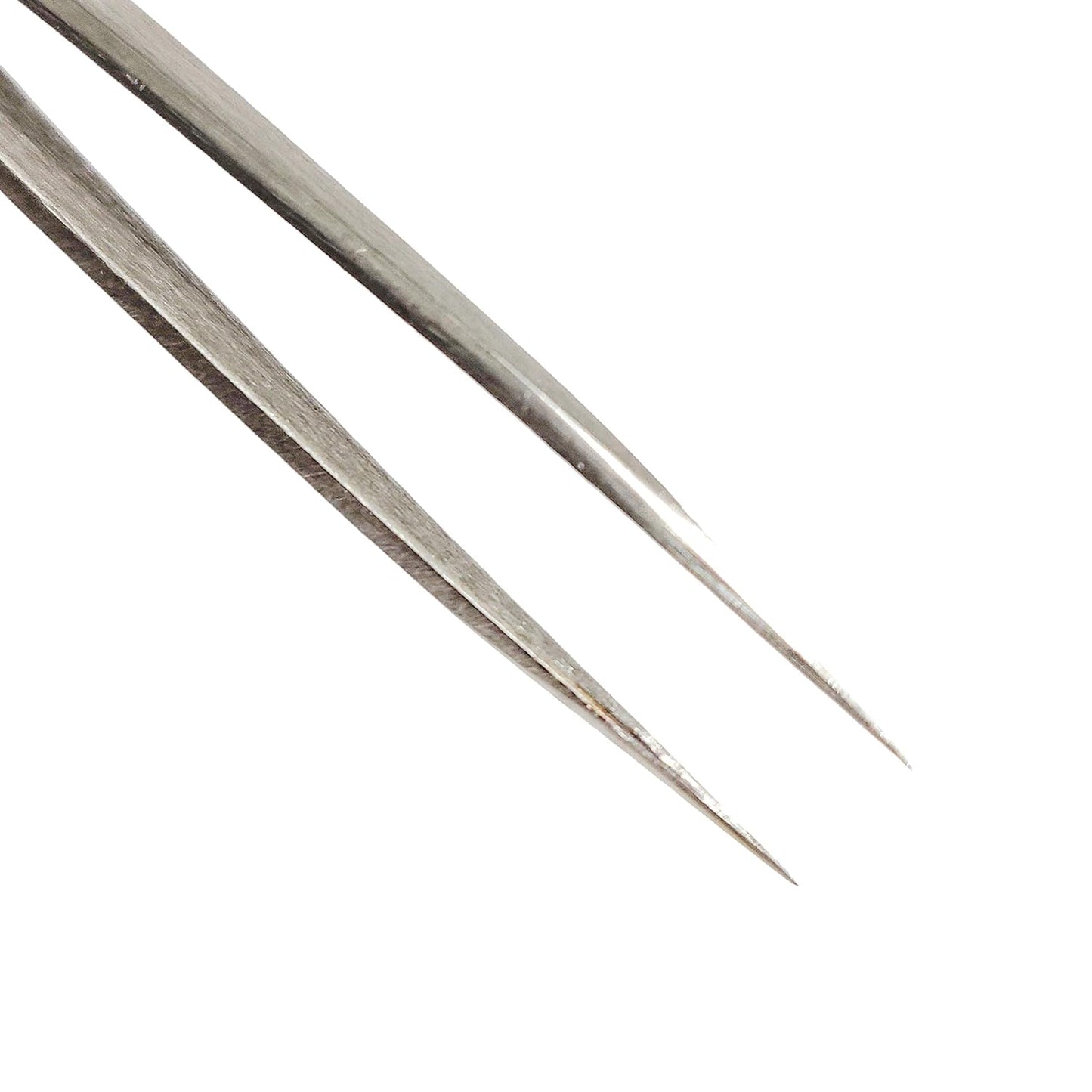 Johnson Tools Set of Straight Tip Stainless Steel Tweezers for Mobile/Gadget/Laptop and Jewelry Repair (Color - Chrome, Set of 10 Pieces)