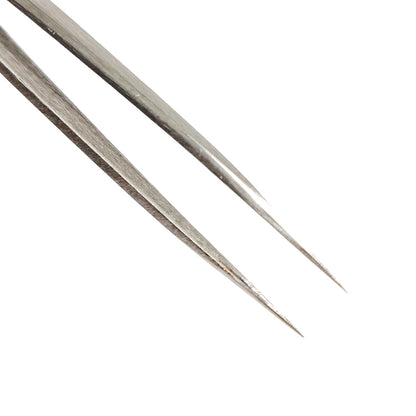 Johnson Tools Set of Straight Tip Stainless Steel Tweezers for Mobile/Gadget/Laptop and Jewelry Repair (Color - Chrome, Set of 10 Pieces)
