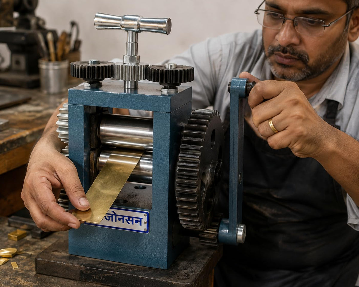 Johnson Tools Flat Roller Rolling Mill Machine For Gold Flat Sheet/Peeling Small Copper Wire Works