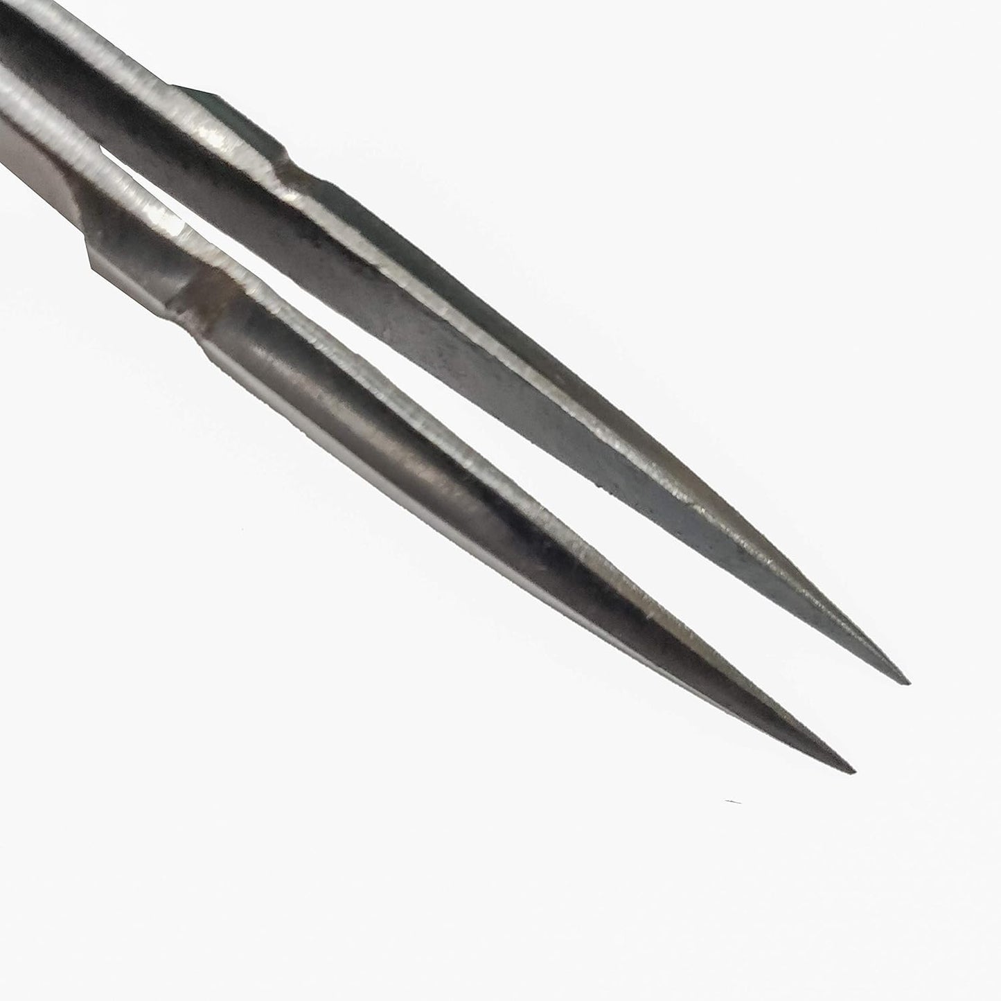 Johnson Tools Thakar Tweezers Iron Chimti (Wide Mouth) for Jewellery Making and Industrial Works (Color - Chrome, 2pcs)