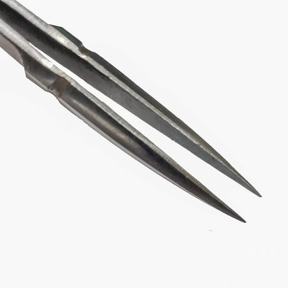 Johnson Tools Thakar Tweezers Iron Chimti (Wide Mouth) for Jewellery Making and Industrial Works (Color - Chrome, 2pcs)