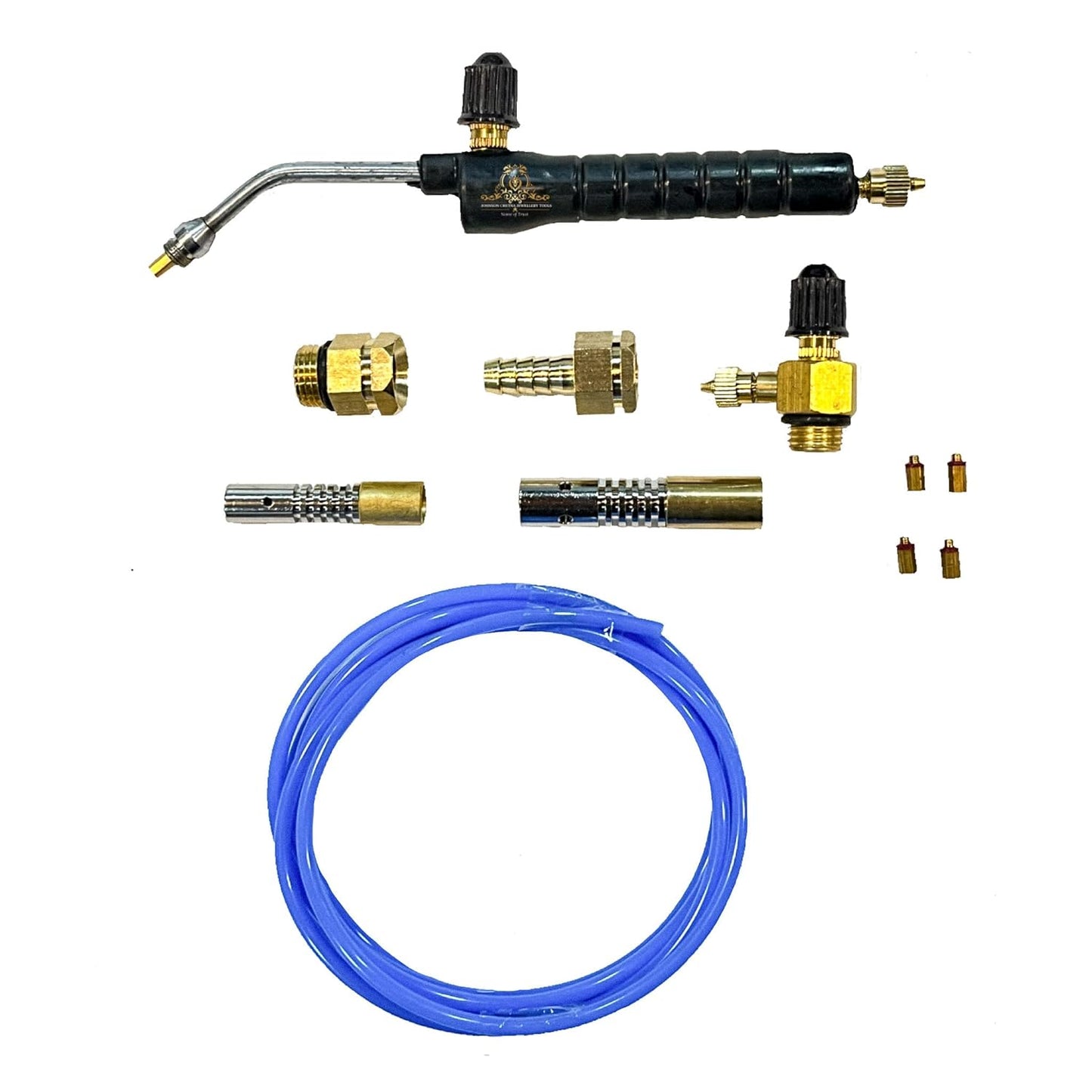 Johnson Tools Pin Point Soldering Mini Flamethrower Torch For Gold Jewellery Soldering, Repairing with 2 Attachments Can used with 2/5/14 kg LPG Cylinder
